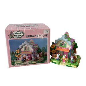 Vtg Cottontale Cottages Hardware Store Easter Bunny Village House Joann Fabrics